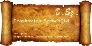 Draskovics Szebáld névjegykártya